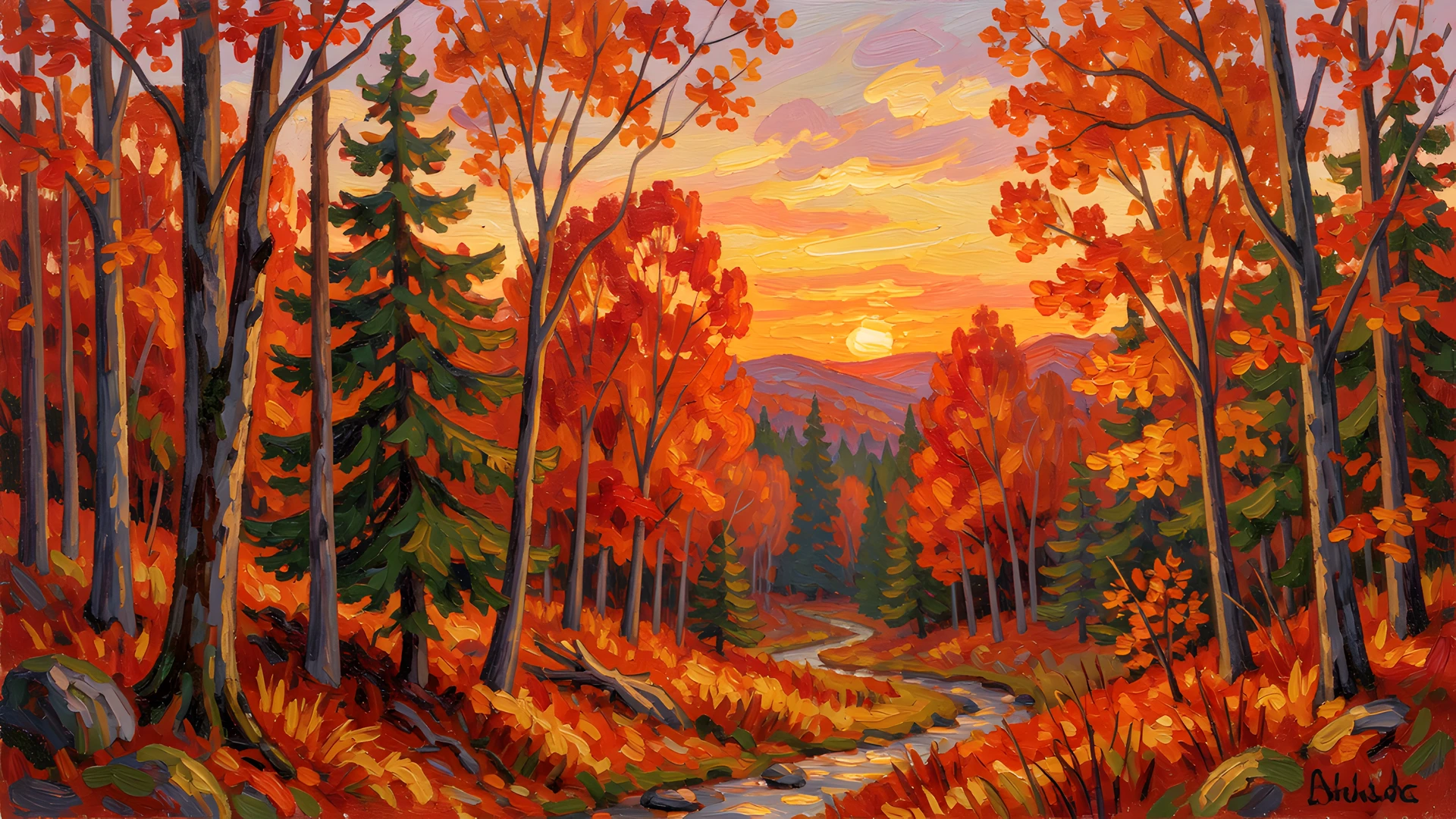 Autumn Forest Blaze