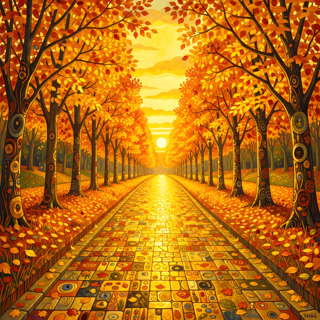 Autumn Leaf Scene
