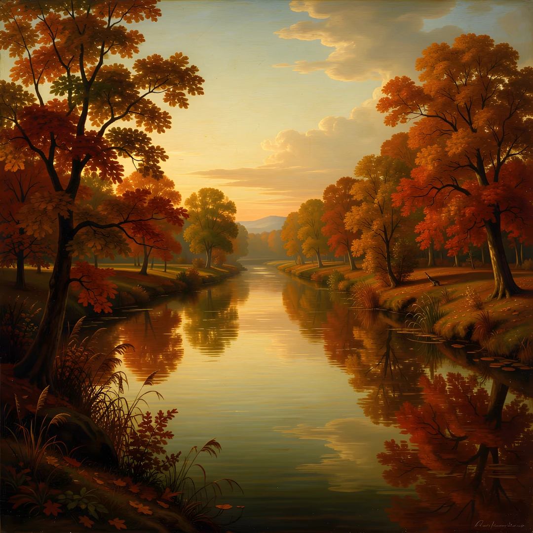 Golden River Dawn