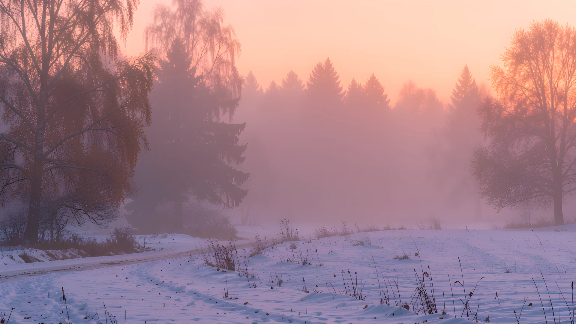 Snowy Forest Morning