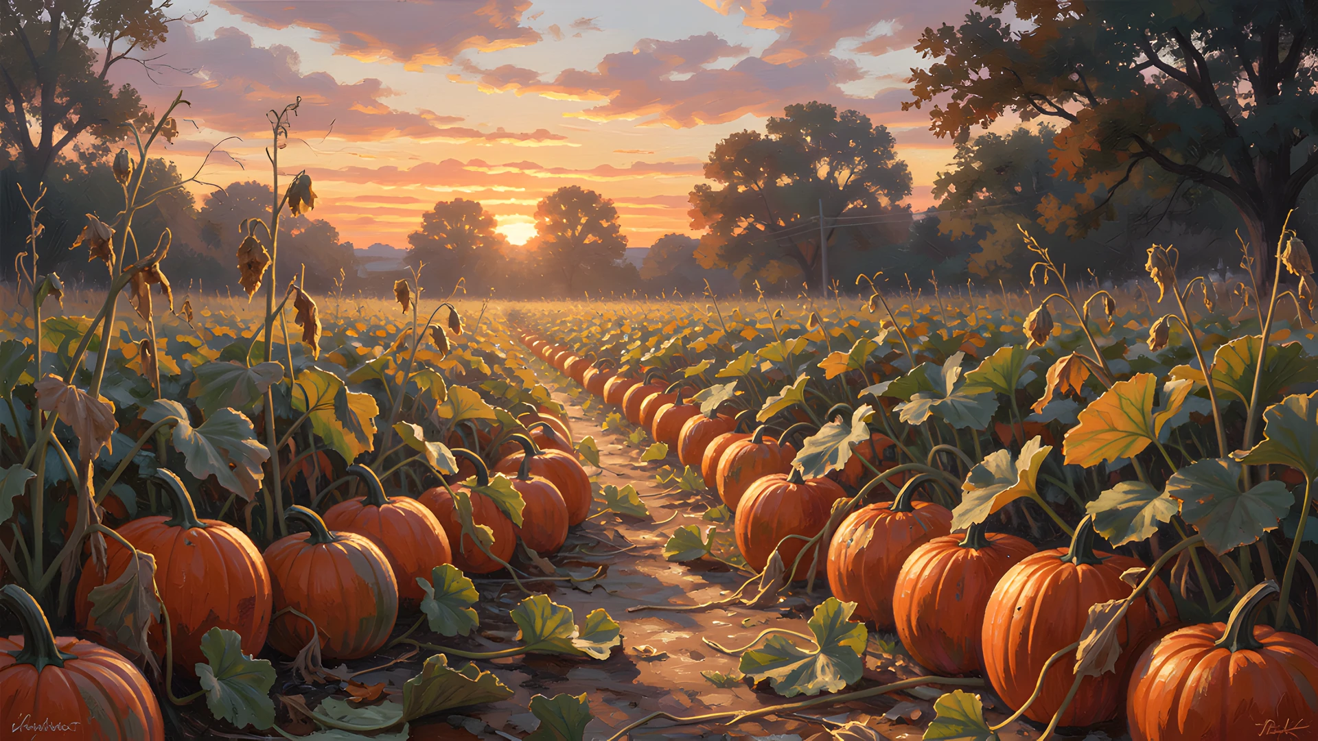 Impressionist Pumpkin Patch