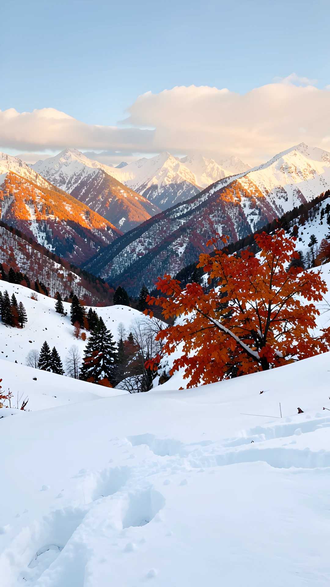 Frosted Fall Landscape