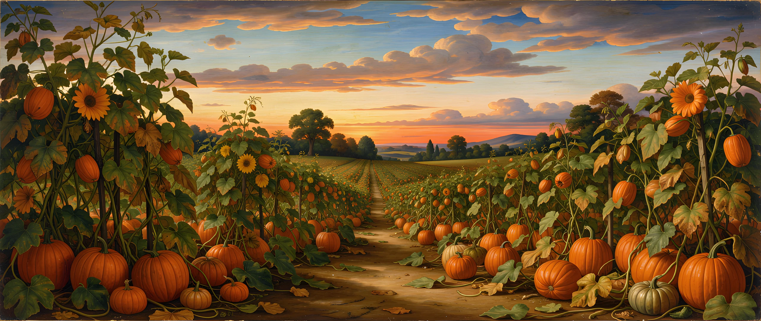 Pumpkin Sunset Bloom