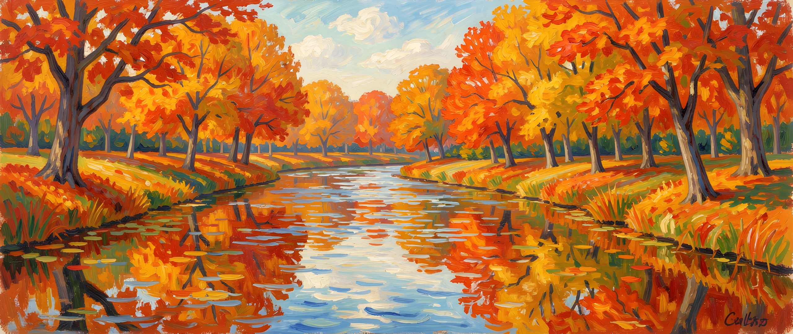 Autumn River Scene