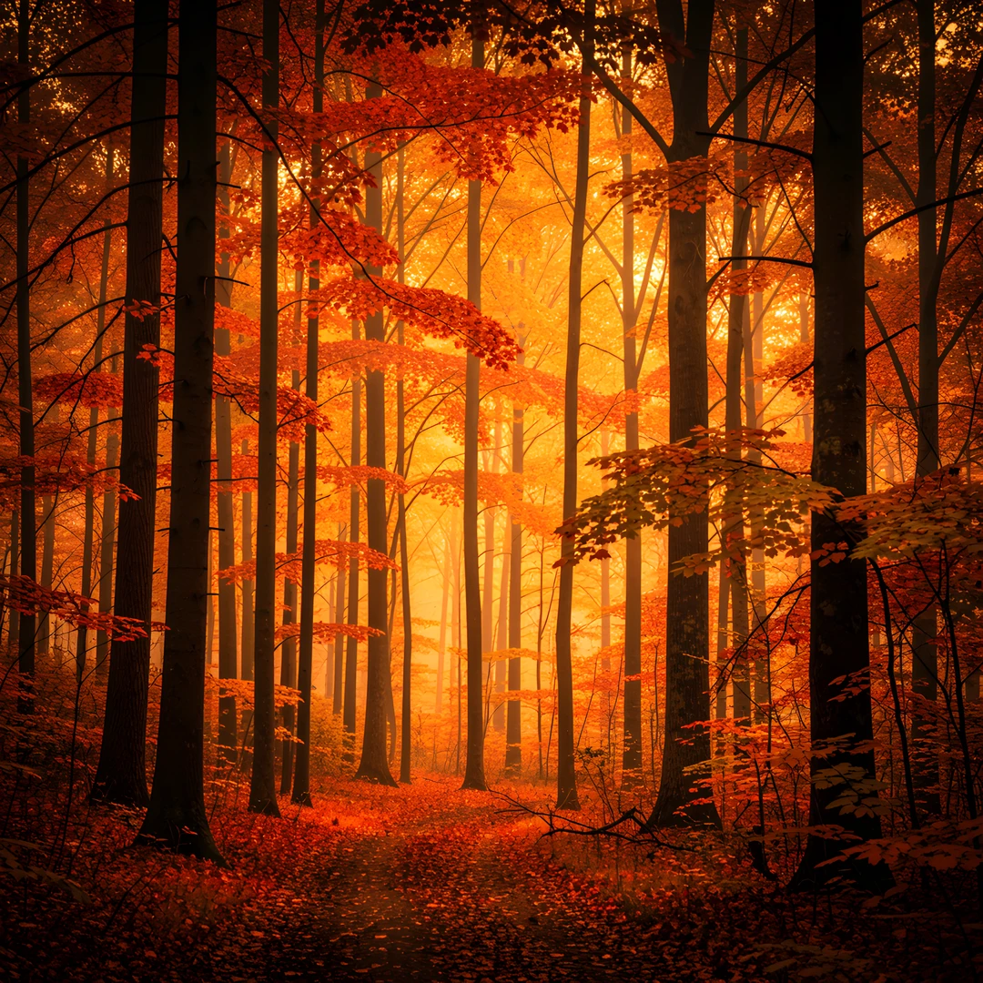 Golden Ember Forest