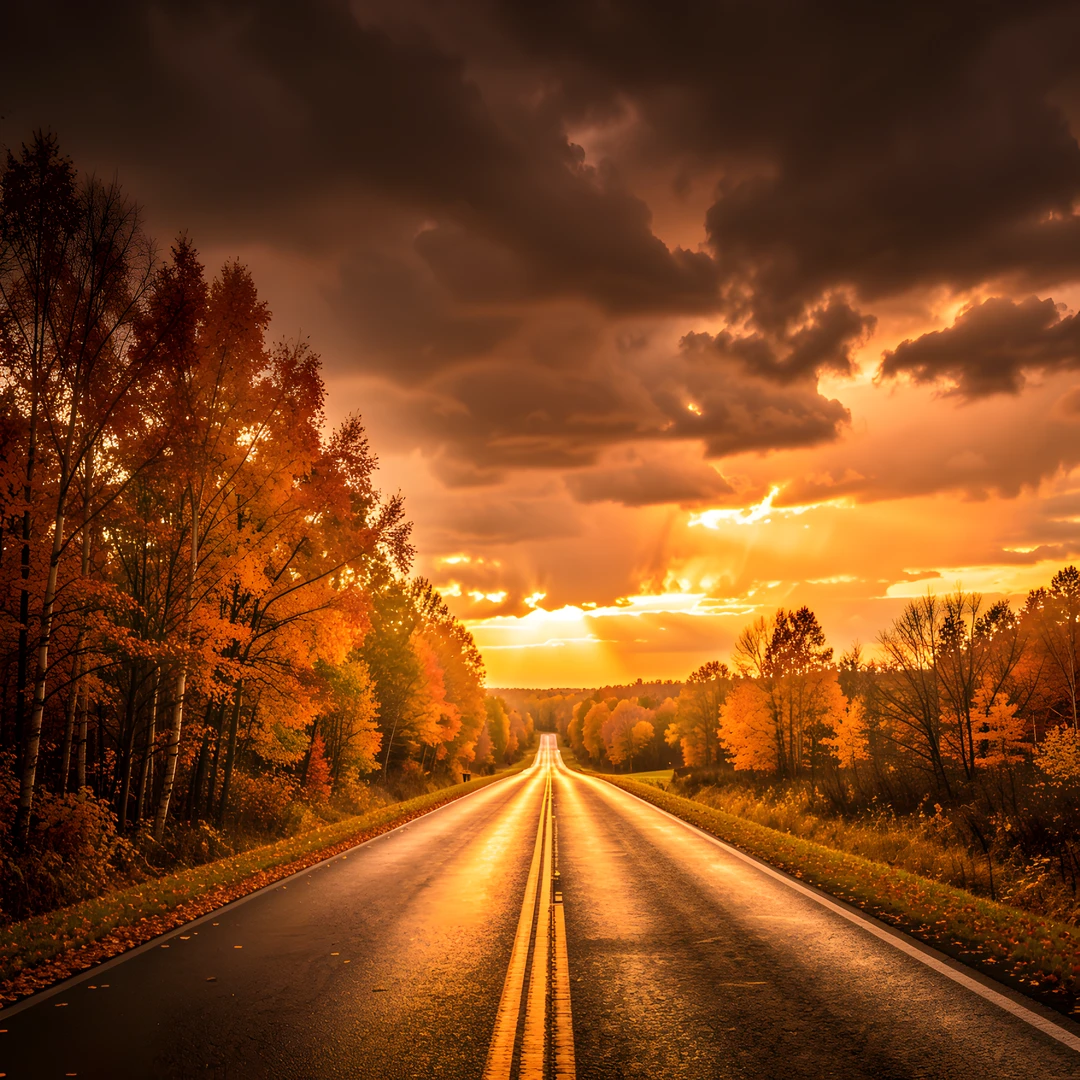 Golden Road Sunrise