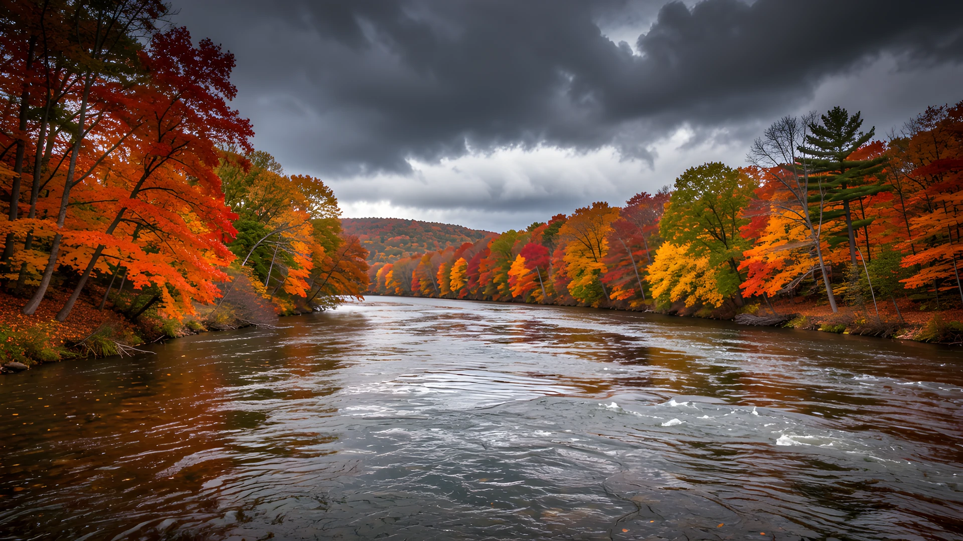 River Storm Sunset