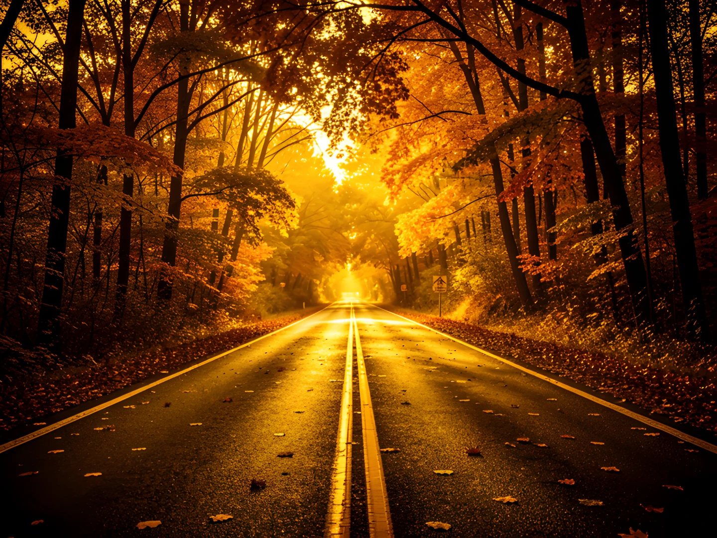 Golden Twilight Highway