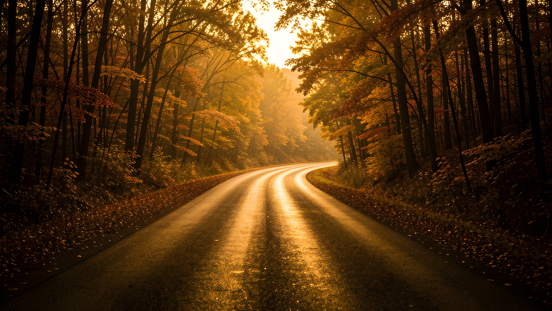 Golden Twilight Road