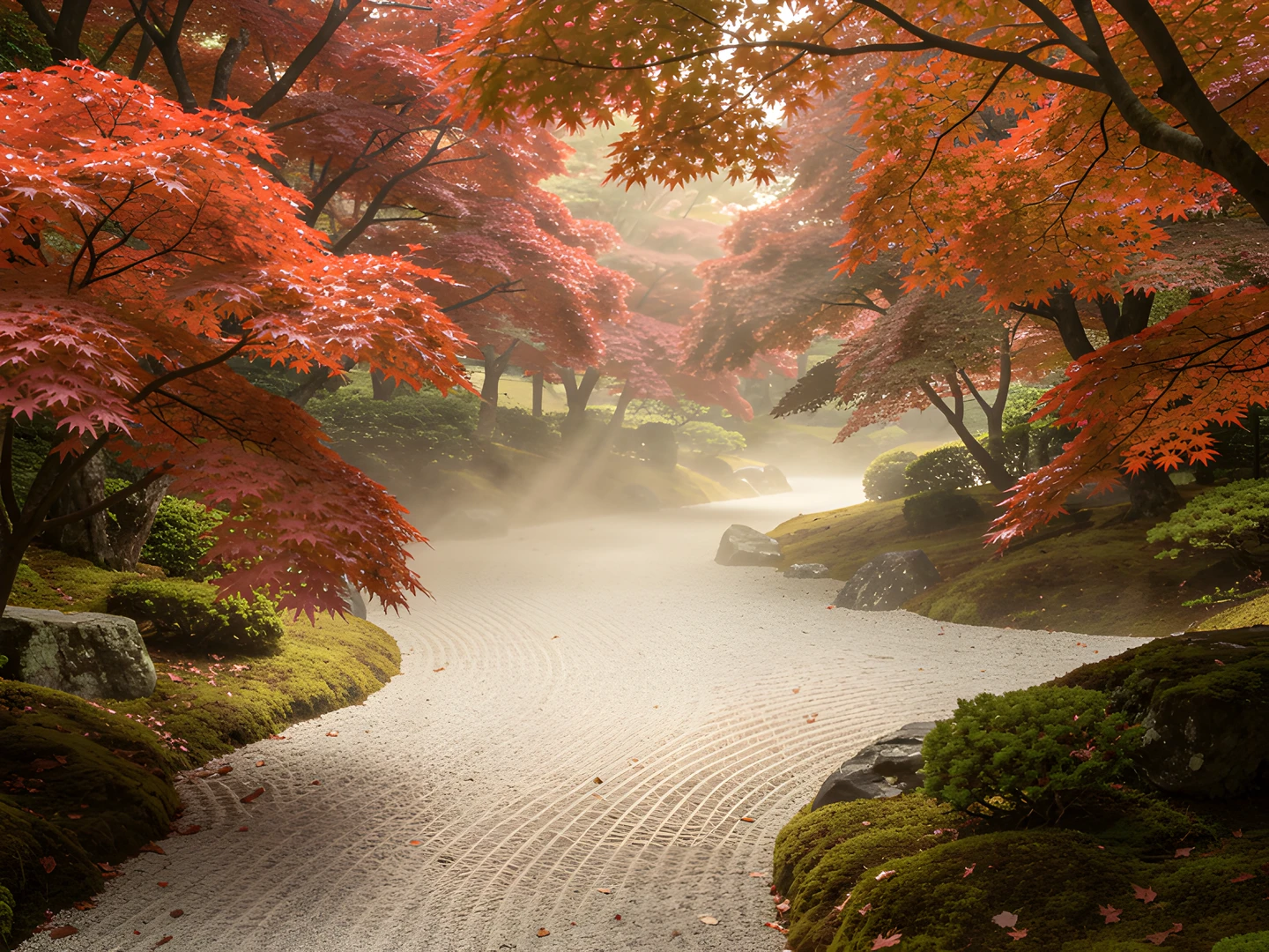 Autumn Maple Path