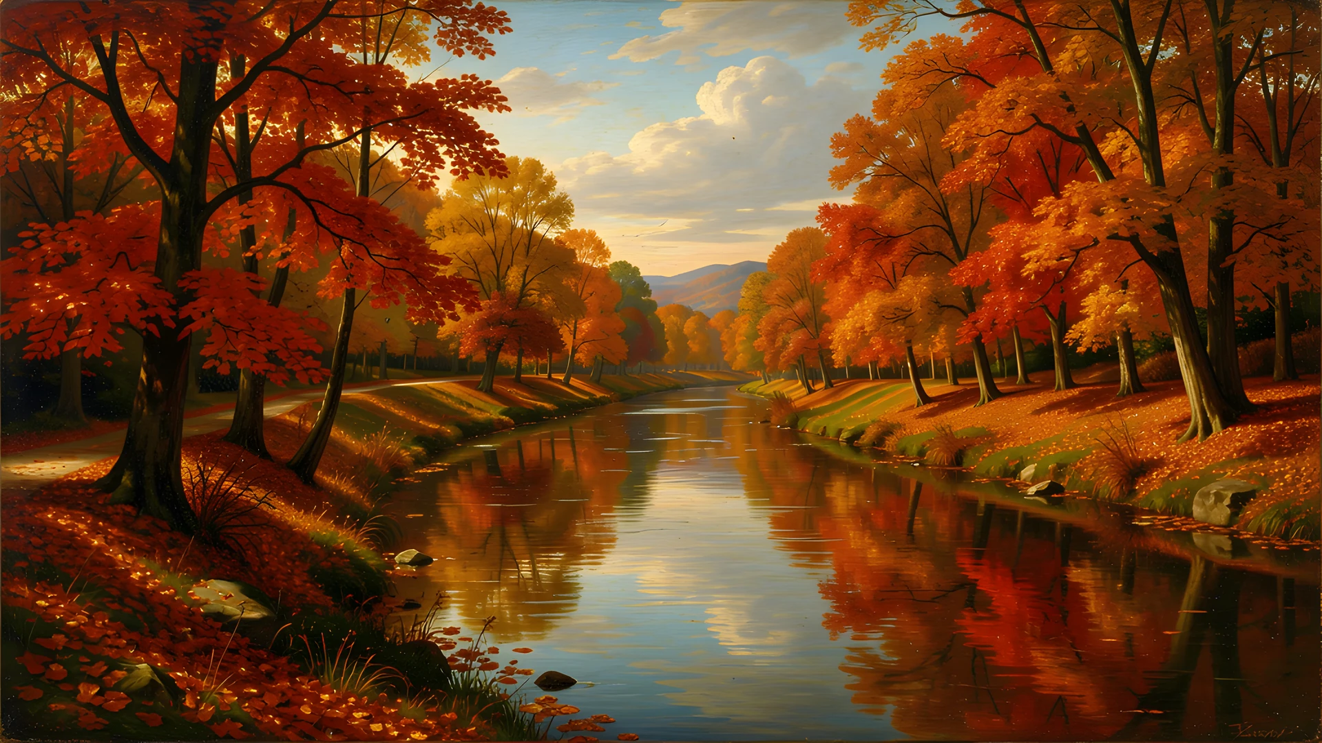 Autumn River Scene