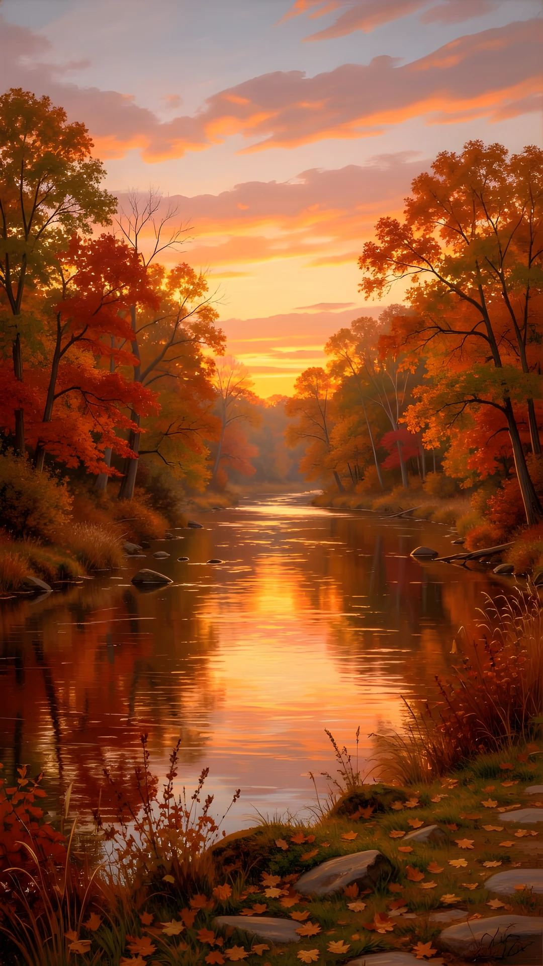 Golden River Twilight