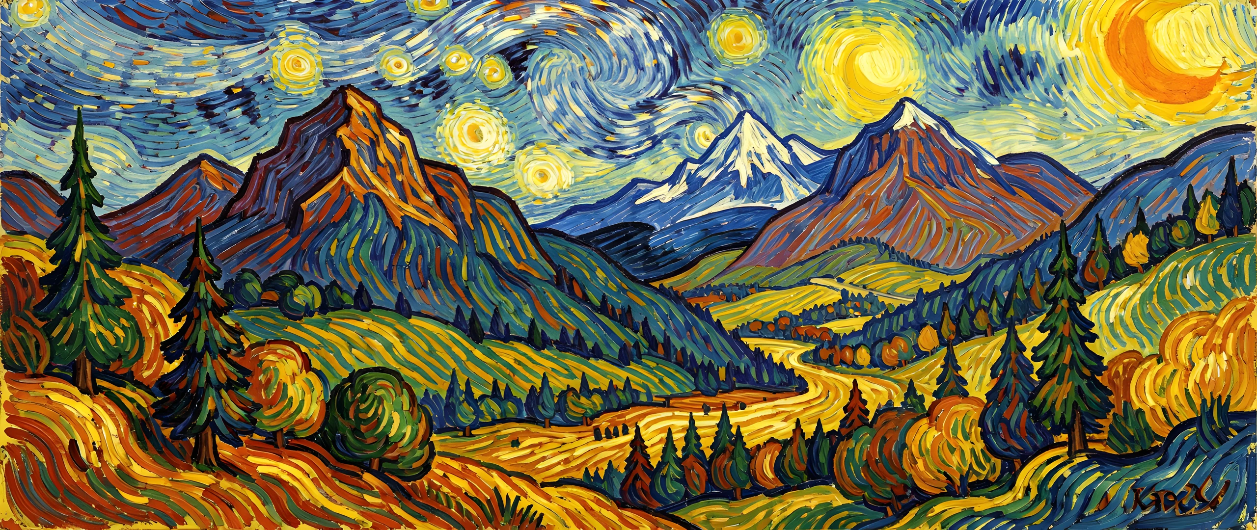 Autumn Mountain Scene