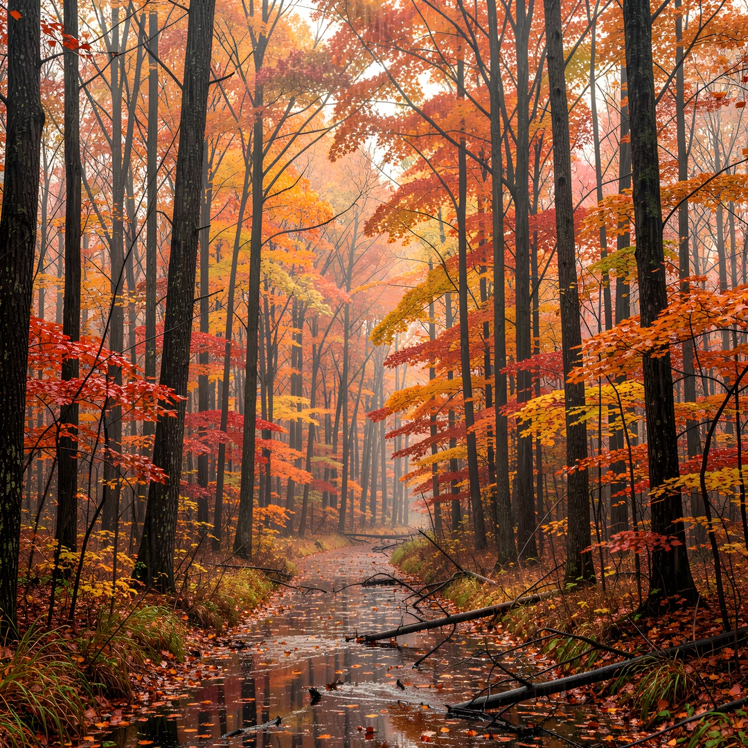 Golden Ember Forest