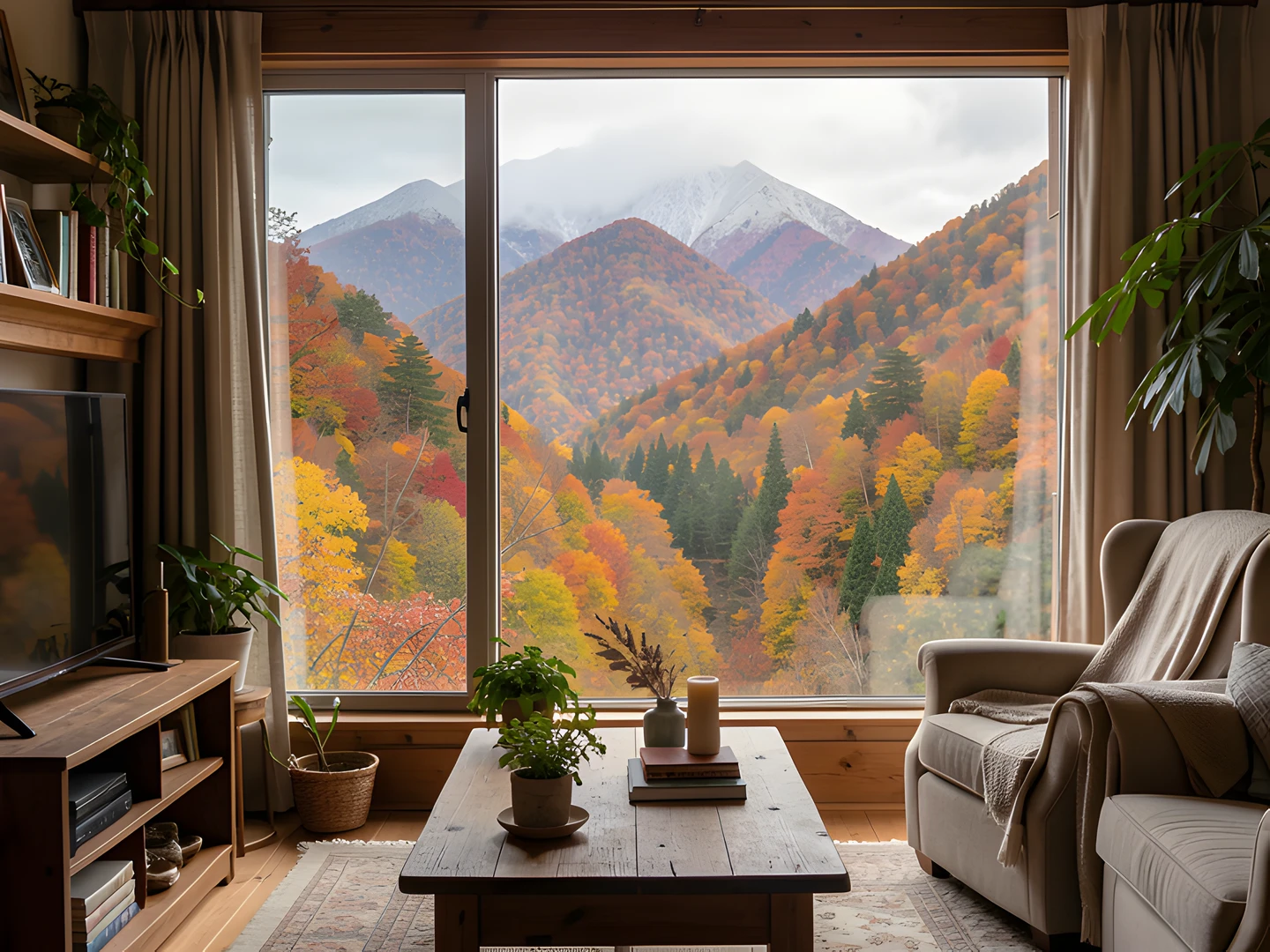 Autumn Mountain Scene