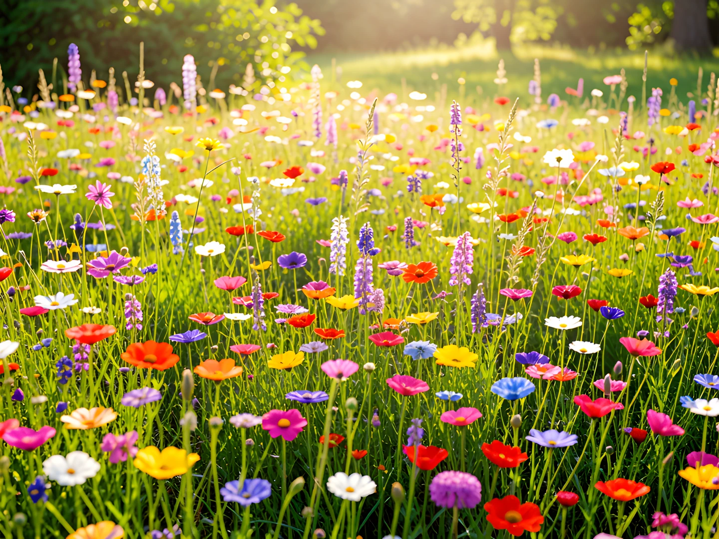 Sunlit Meadow Bloom