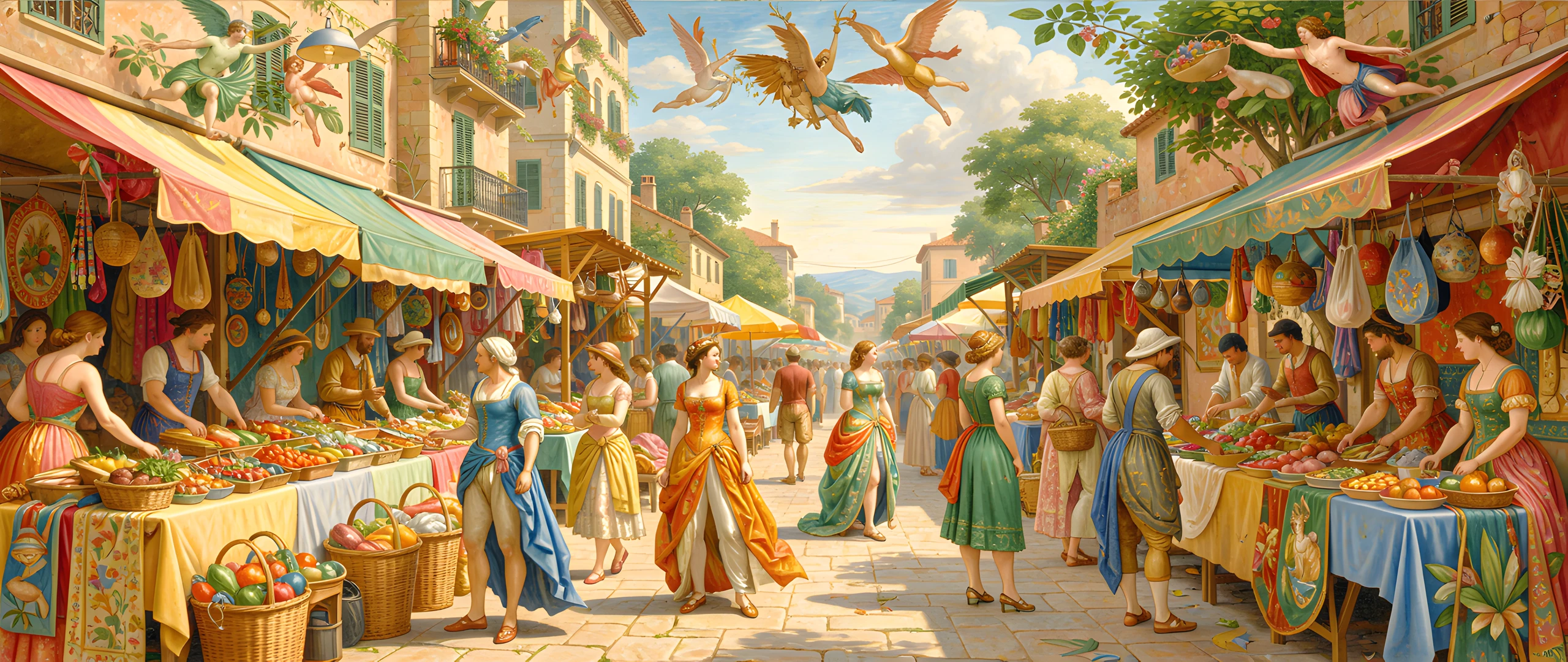 Tuscan Market Scene