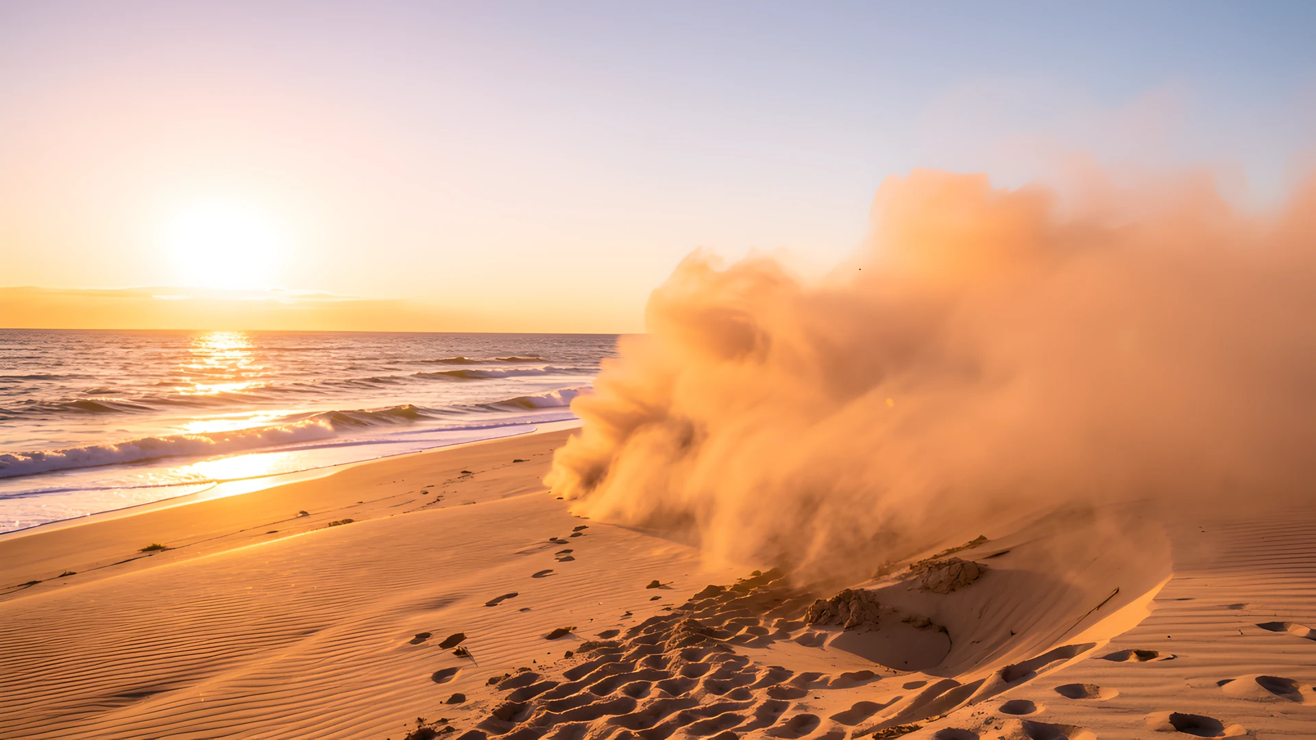 Coastal Storm Sunset