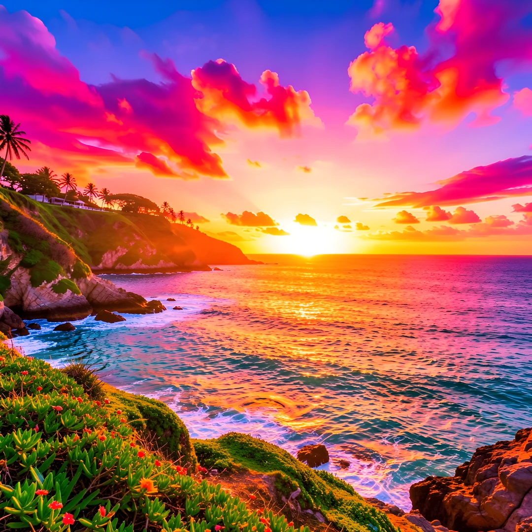 Vibrant Beach Morning