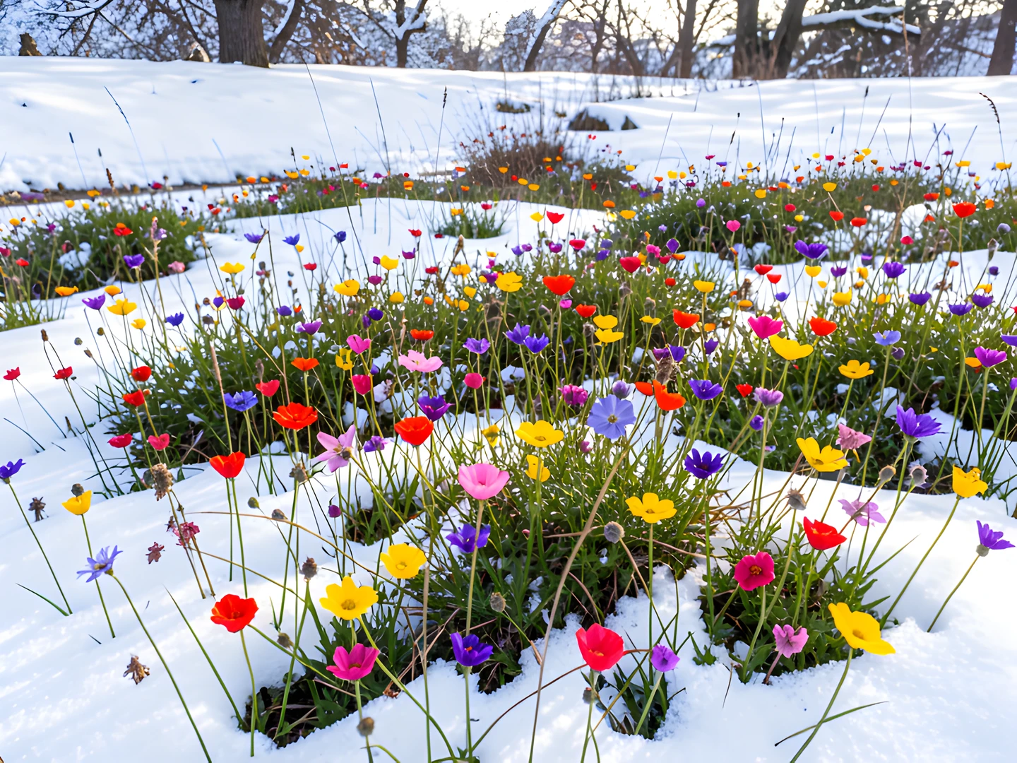 Frozen Petal Scene