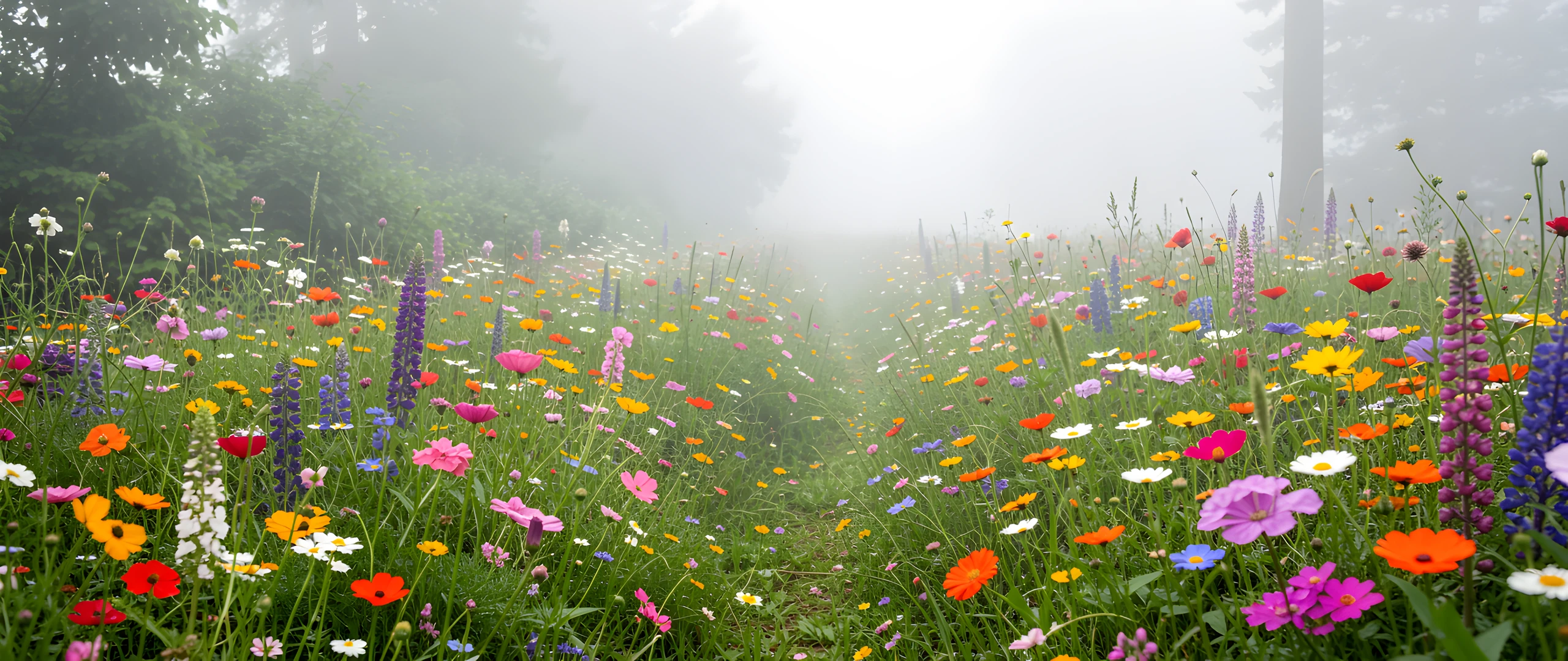 Blooming Garden Scene