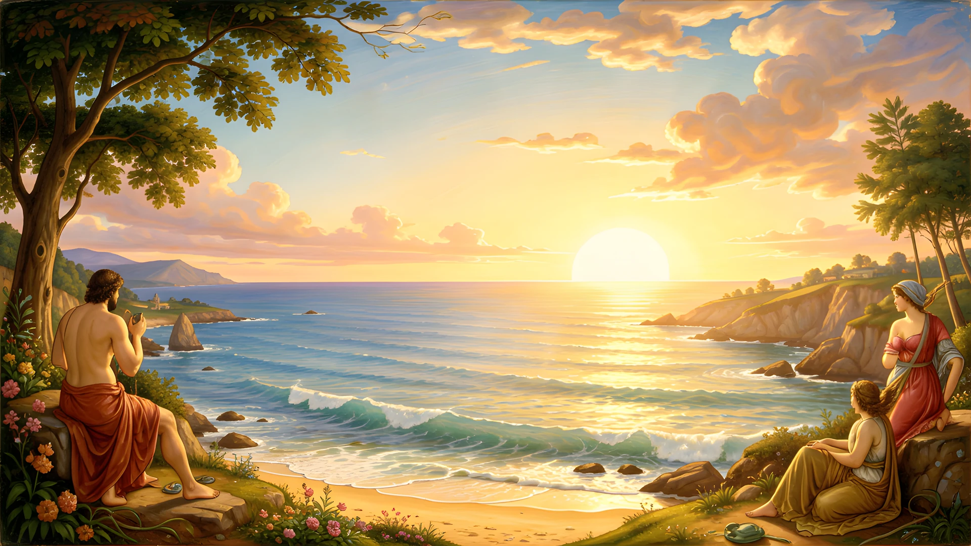 Tuscan Beach Scene