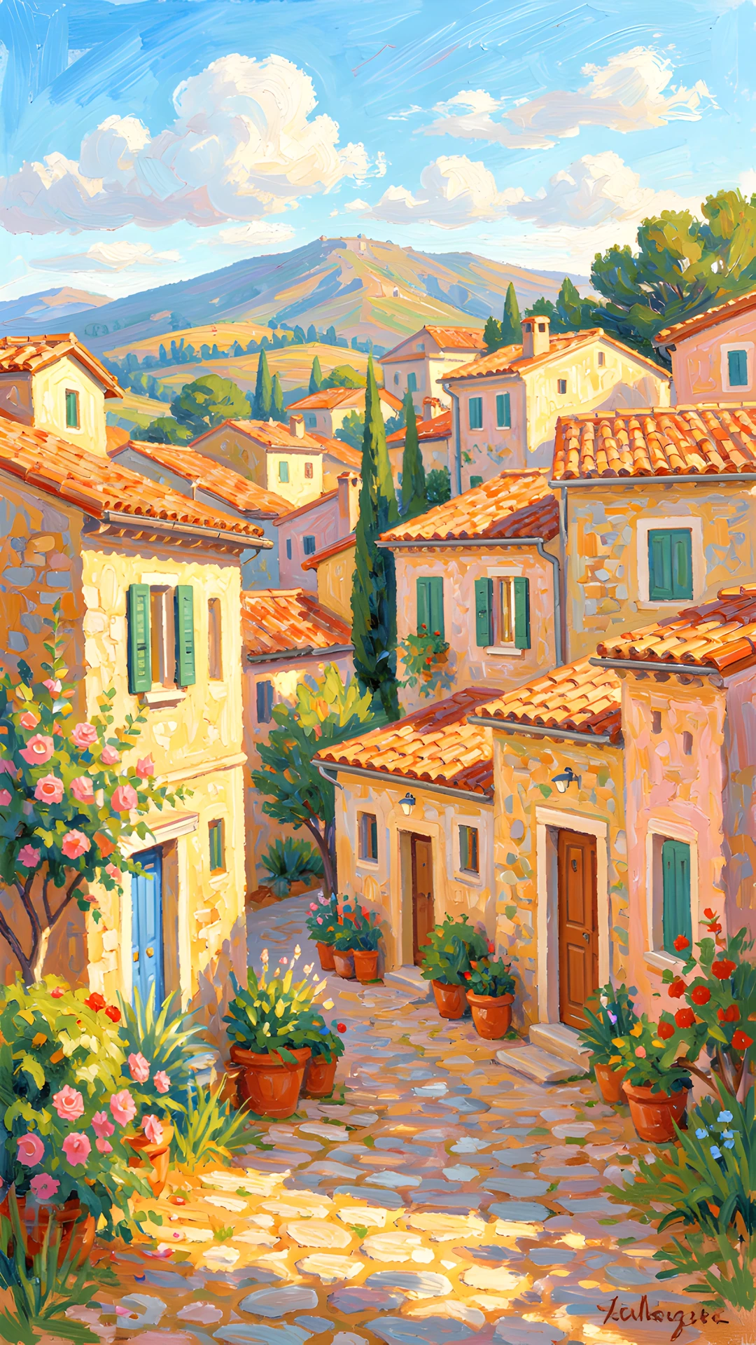 Sun Drenched Village