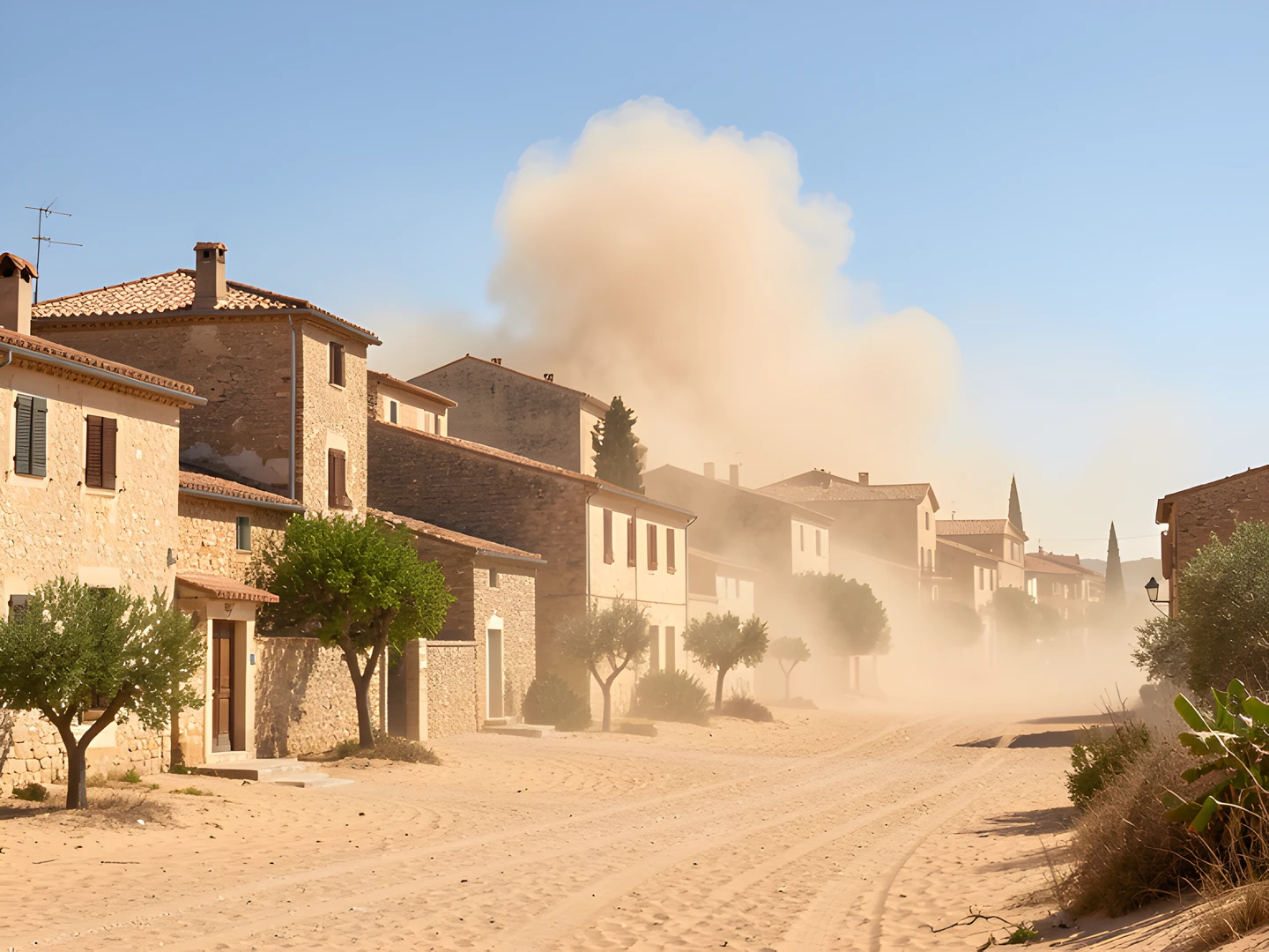 Mediterranean Village Storm