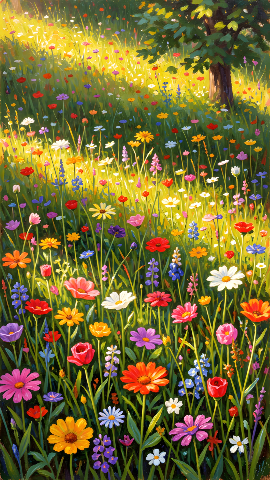 Impressionist Meadow Scene
