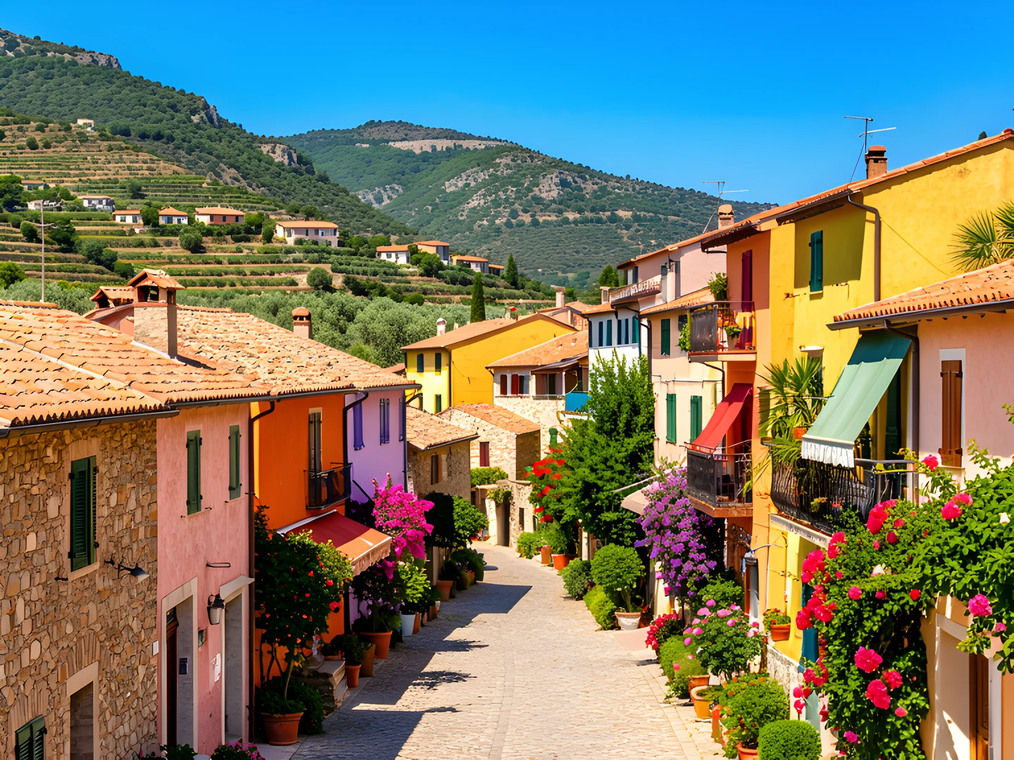 Greek Island Scene