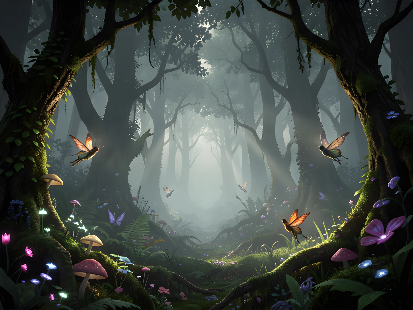 Mystic Moonlit Glade