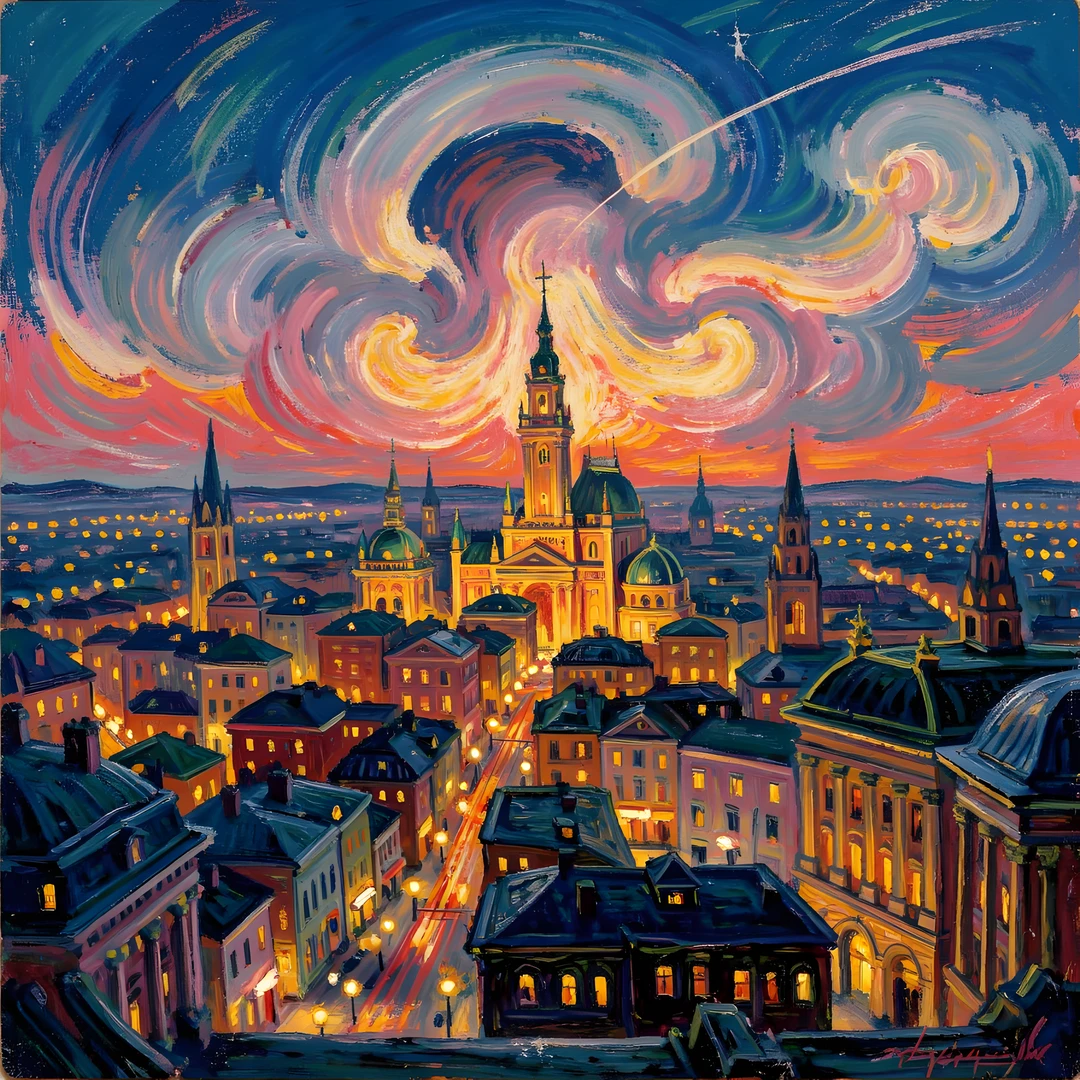 Angel Wings Cityscape