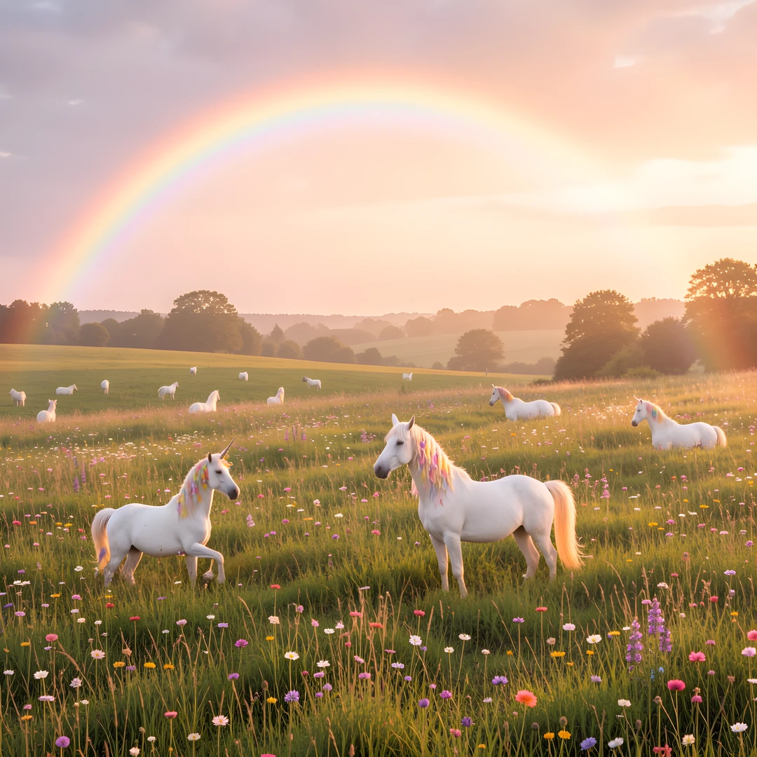 Rainbow Unicorn Sky