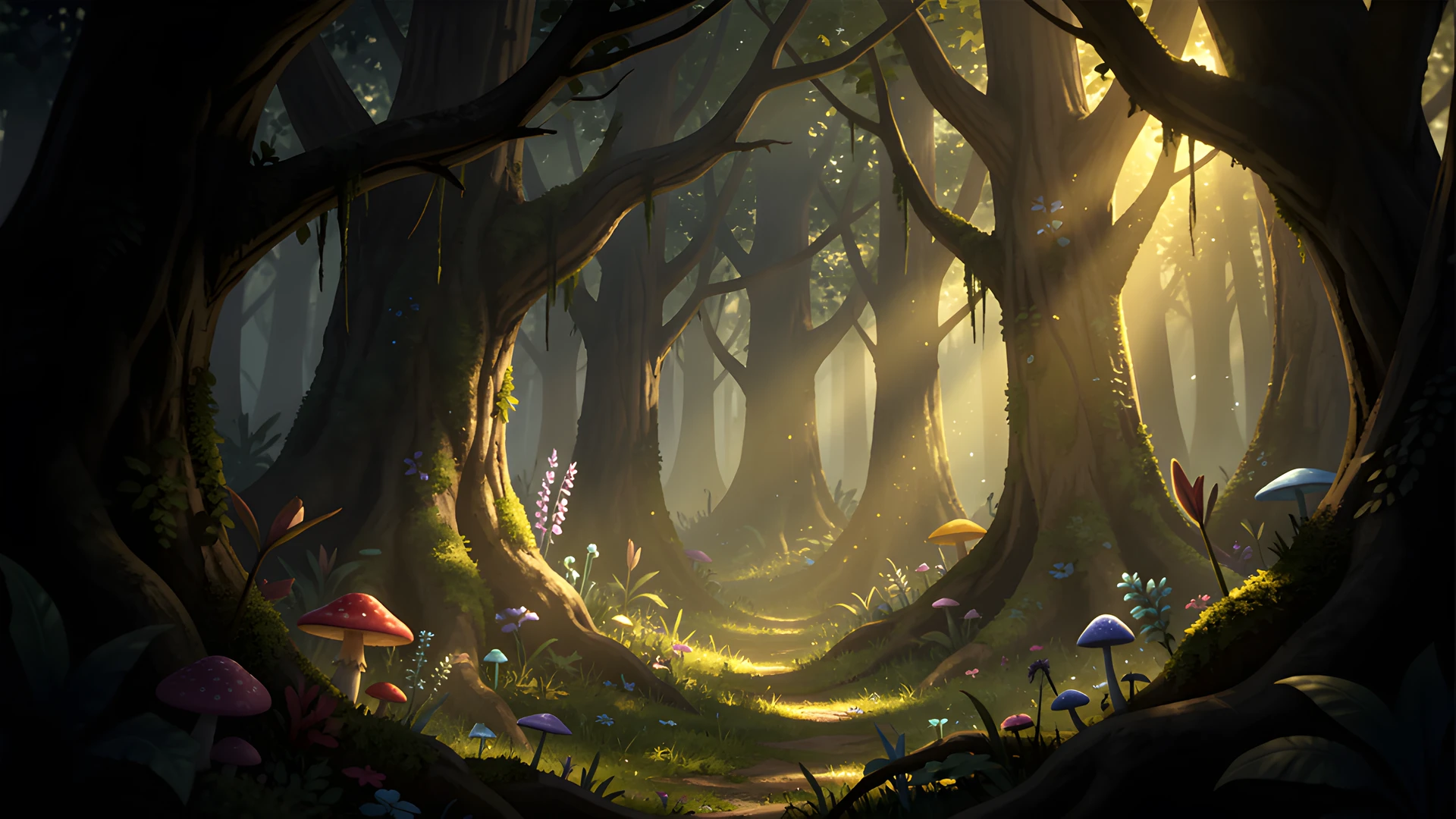 Moonlit Enchanted Glade