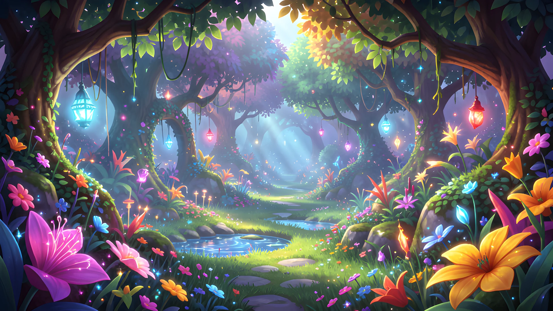 Glowing Floral Dream