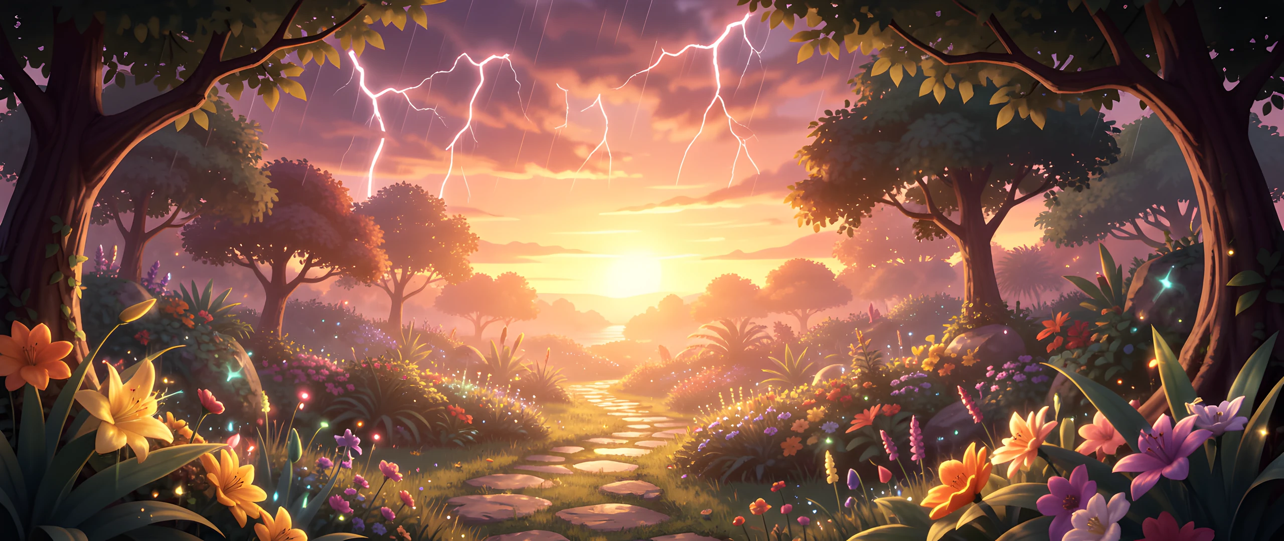 Glowing Fantasy Garden