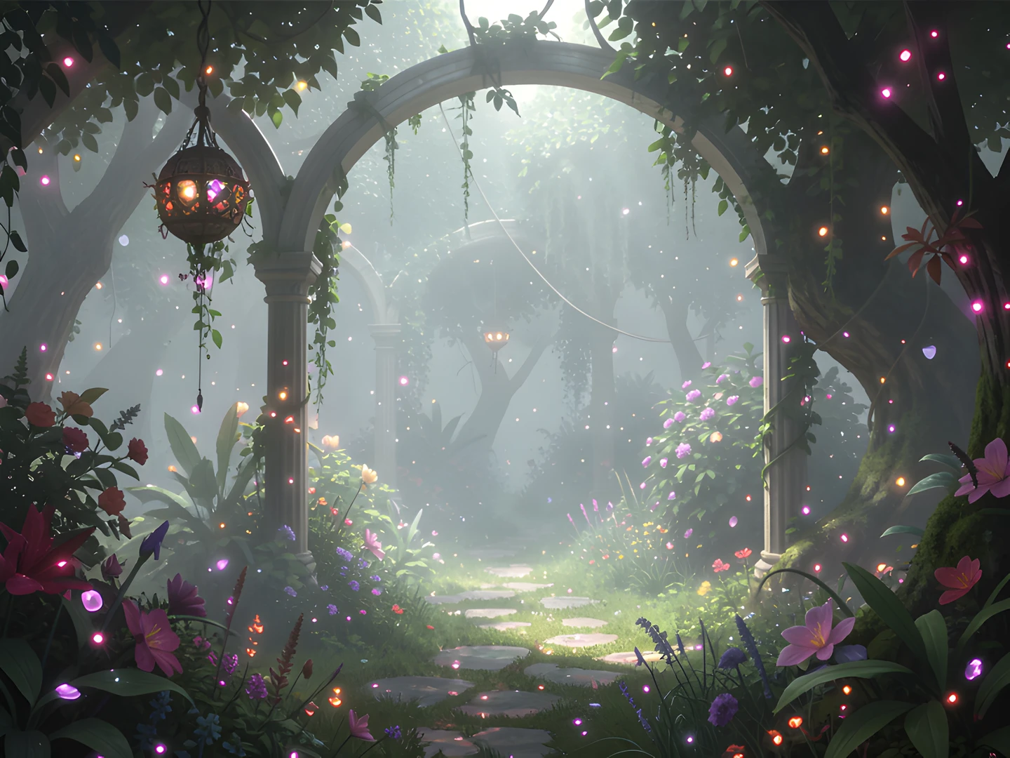 Mystic Moonlit Garden