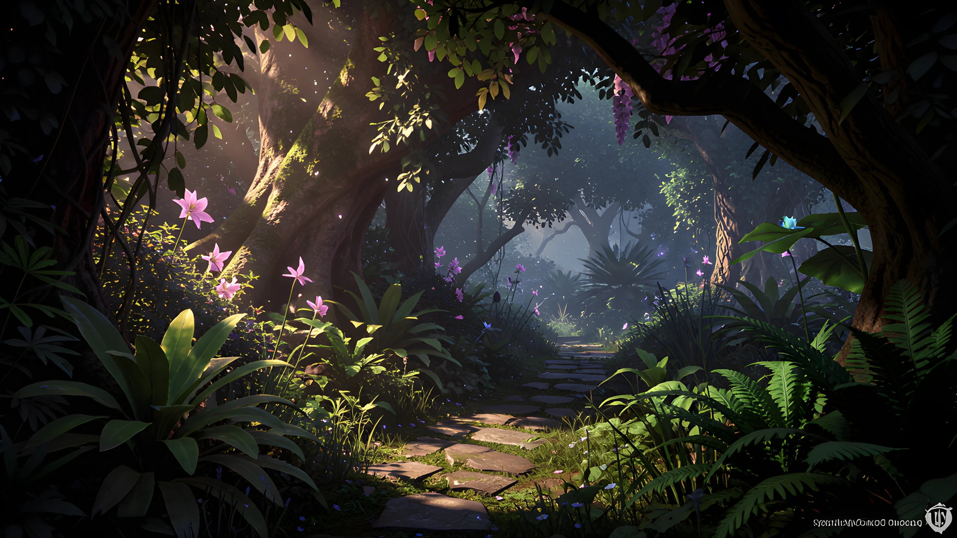 Moonlit Mystic Garden