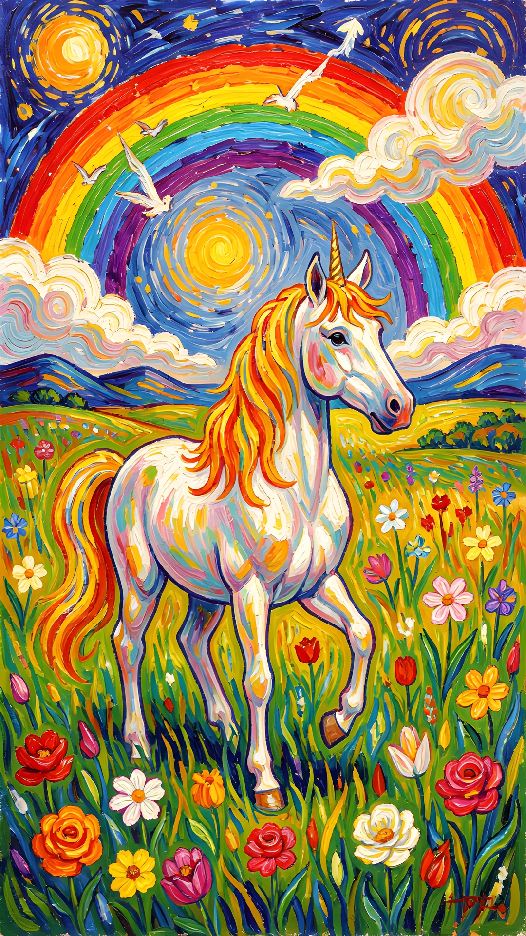 Impressionist Rainbow Field