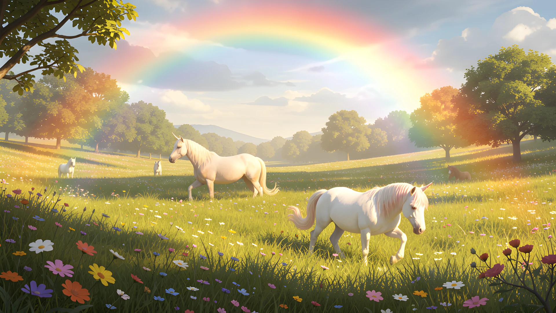 Rainbow Unicorn Sky
