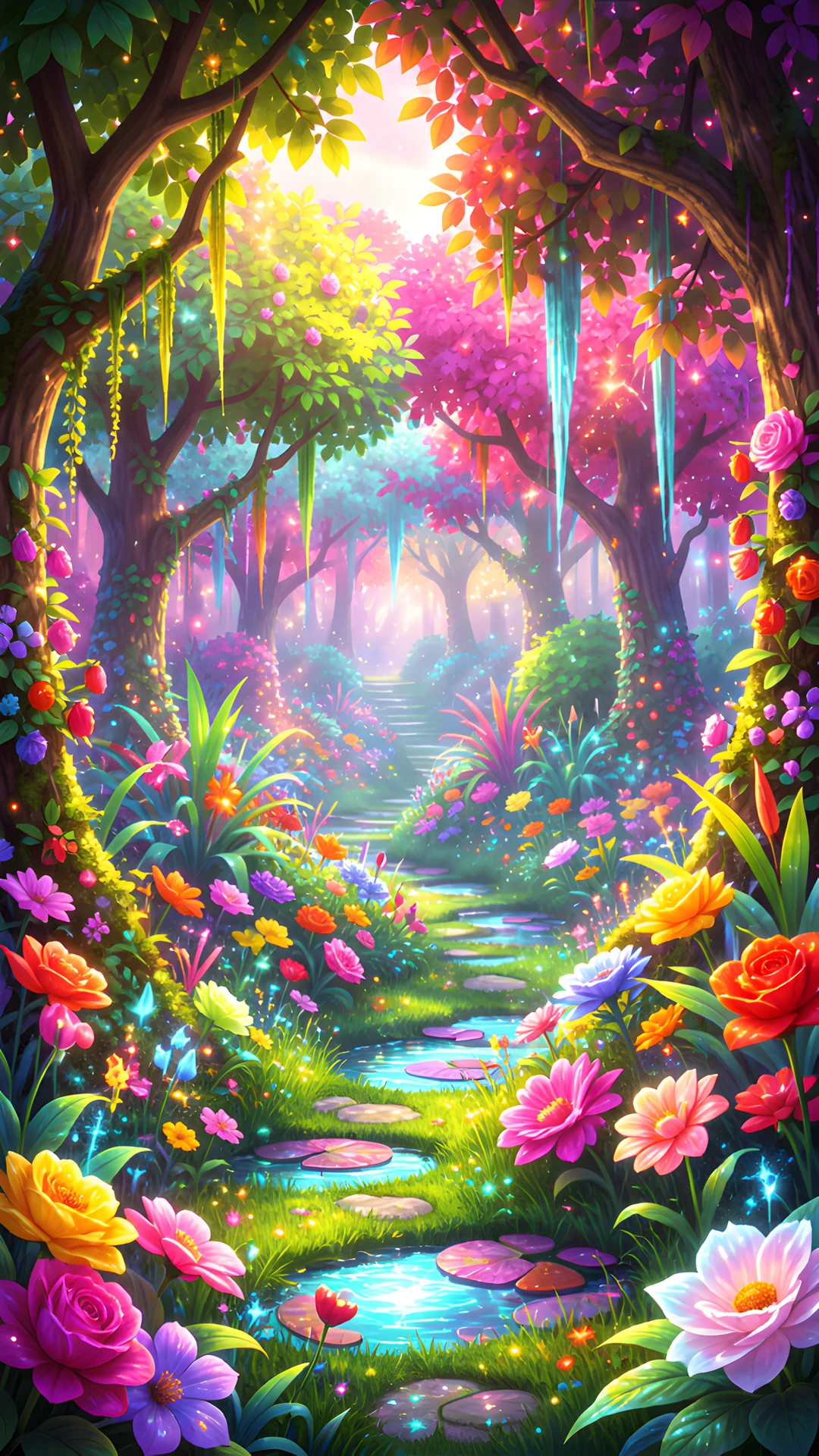 Glowing Fantasy Garden