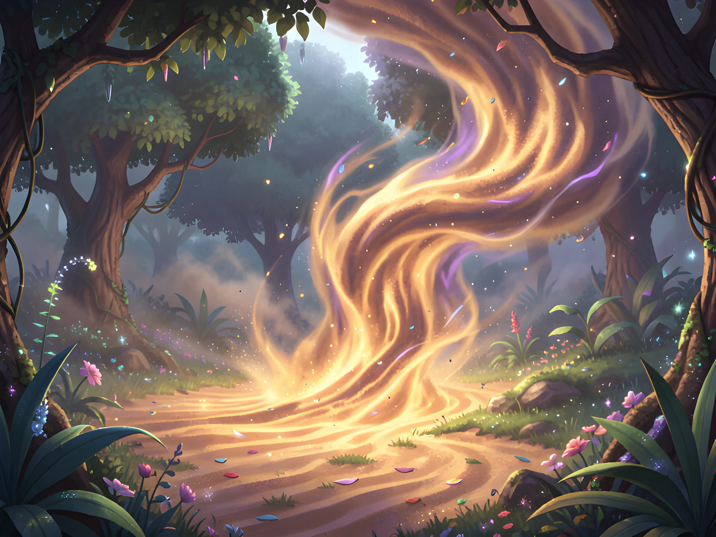 Glowing Desert Oasis