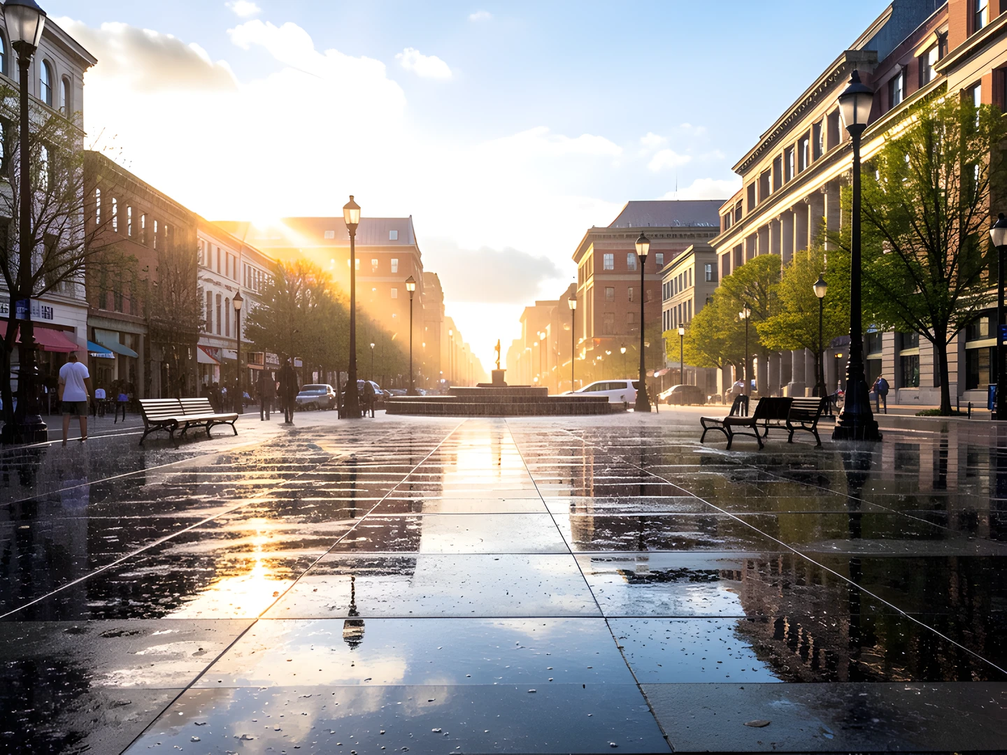 City Street Rain