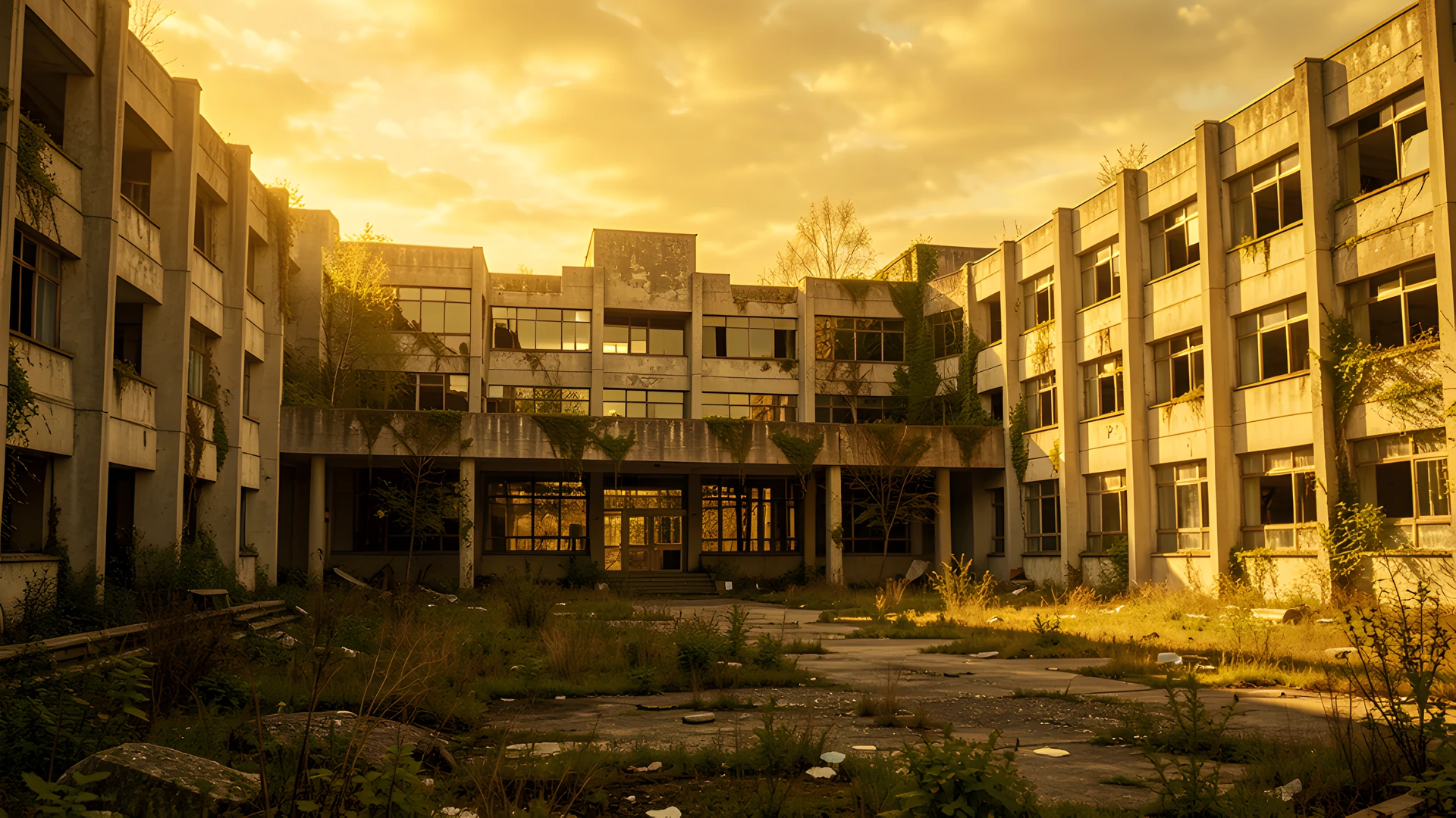Deserted Stadium Ruins