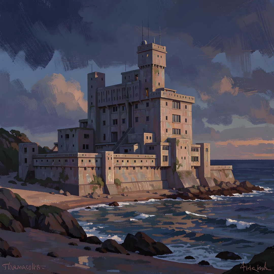 Coastal Brutalist Fortress