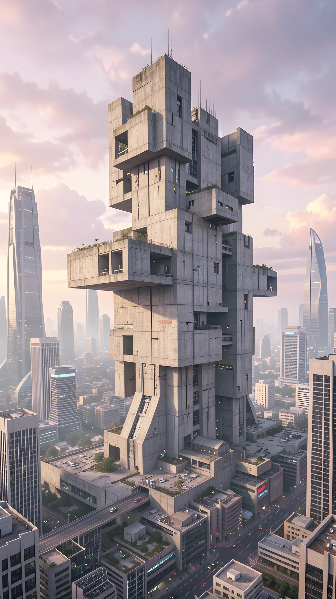 Retro Futuristic Ruins