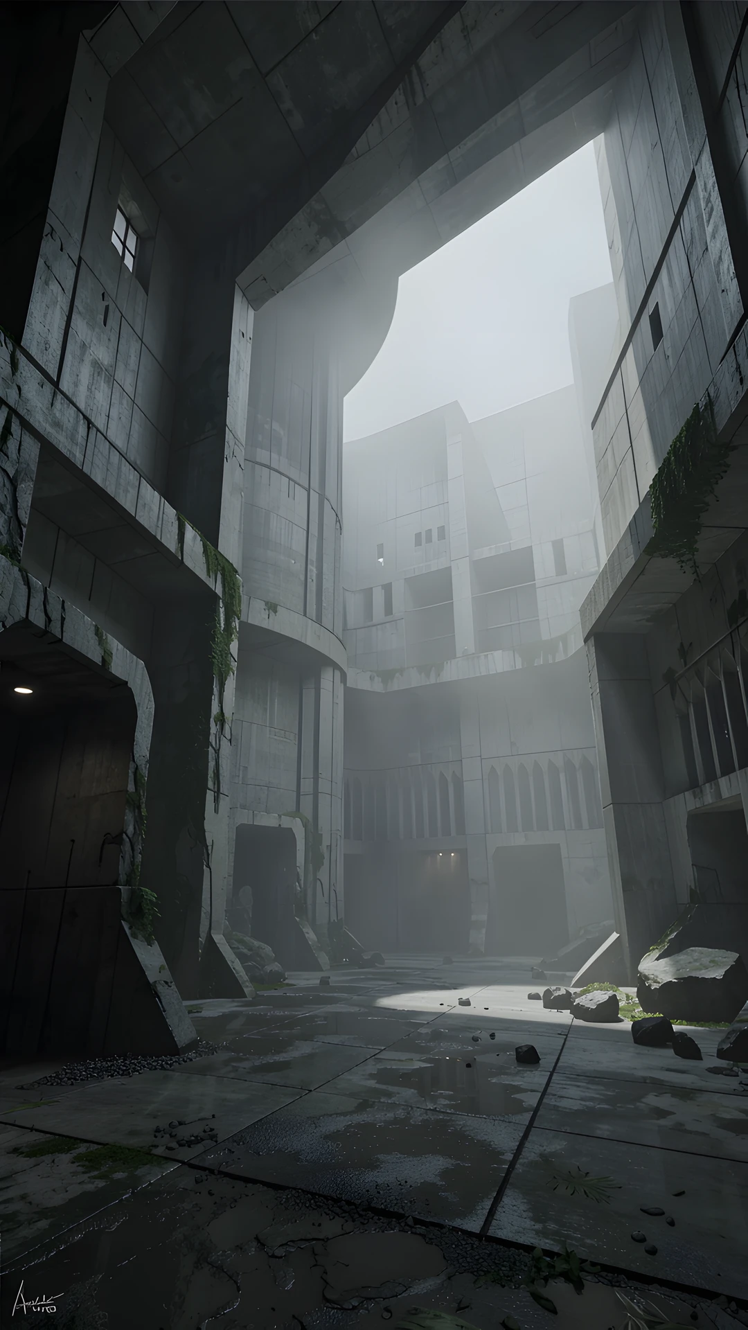 Foggy Tower Walls