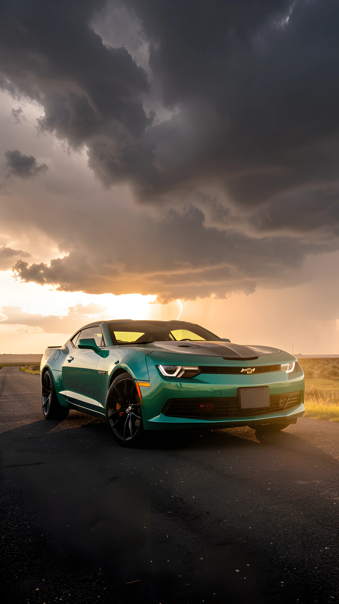 Sunlit Muscle Car