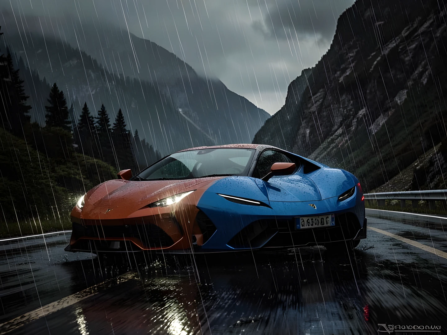 Mountain Road Scene