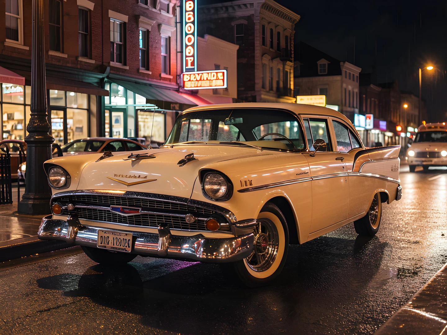 Retro Car Scene